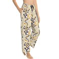 thumbnail image 6 of Salouo Snake And Floral Print Women's Pajama Pants Casual Loose Sweatpants PJs Flowy Pants Drawstring Palazzo for Women Wide Leg Pants Lounge Pajama -Large, 6 of 8