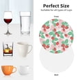 thumbnail image 6 of Lsque Strawberry Pattern 4" Drink Coasters Set of 4, PVC Leather Absorbent Coasters, Table Coaster Set Decorative Coffee Cup Coasters Housewarming Gift -Round Shape, 6 of 6