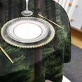 thumbnail image 4 of Green Forest Round Tablecloth 60 Inch - Waterproof Fabric Table Cloth Protector, Mysterious Primitive Forest Pine Tree Tablecloths Washable Table Cover for Kitchen Banquet Coffee Table, 4 of 6