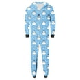 thumbnail image 7 of Oksale Matching Family Christmas Pajamas Sets 2026 Full Zip Long Sleeve Holiday Onesie Pjs with Hood Ultra Soft Lightweight Snowman Loungewear for Couple Gift for Dad Light Blue M, 7 of 7