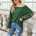 thumbnail image 1 of Blusa de manga larga con cuello redondo, blusa con estampado de leopardo para mujer, blusas largas con estampado de leopardo, blusas casuales de manga larga para mujer, tecnología avanzada, 1 of 7