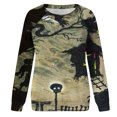 thumbnail image 4 of Tops casuales de cuello redondo de manga larga con estampado de Halloween para mujer Fridja czfsfas2661, 4 of 5