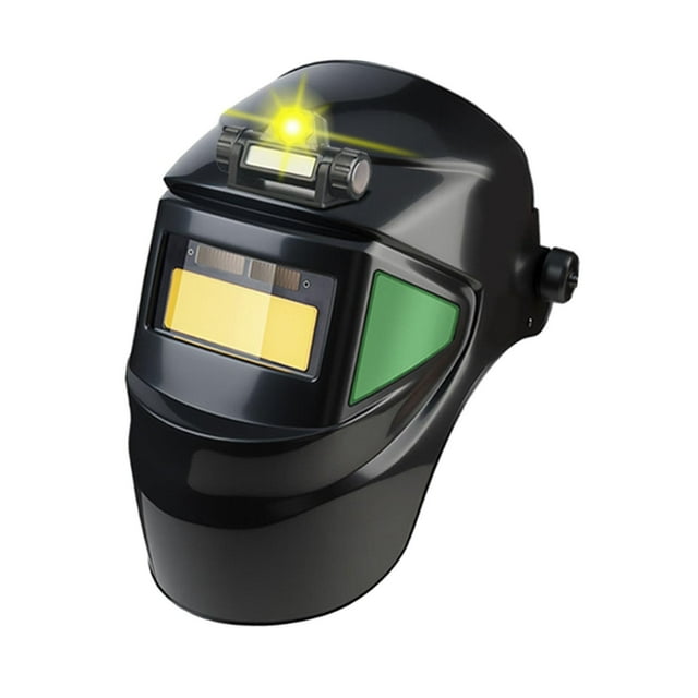 Máscara de soldadura con oscurecimiento automático y energía solar, protector facial para soldador con luz frontal, protección cómoda y ligera para