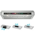 thumbnail image 1 of BRANO 30 in. Under Cabinet Range Hood with Voice, Gesture & Touch Control, 900 CFM, 4-Speed Stainless Steel Vent Hood, LED Lights，110V, 1 of 9