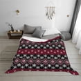 thumbnail image 6 of KLL red Minimalist Snowflake Print Fleece Throw Blanket, Horizontal Fleece Bedding Cute Soft Blankets Comfy Fleece Flannel Plush Home Decor for Couch & Bed -60"x50", 6 of 9