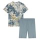thumbnail image 5 of Conjunto de Pijama de las Mujeres de Manga Corta Sólida de Lechuga Y Pantalones Cortos de 2 Piezas de Poliéster, Pijama Suelto Casual para el Verano, 5 of 6