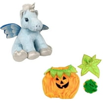 Skye The Unicorn 16-Inch Stuffed Toy and Halloween Pumpkin Outfit – Magical and Spooky Companion for Halloween – Perfect Gift for Unicorn Lovers!