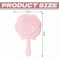 thumbnail image 5 of RAGUPEL Hand Mirrors with Handle,Mirror with Round Panel 5.1"*3.1"*0.8" Small Mirror,Rose Shape Handheld Mirror,Pink, 5 of 7