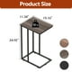 thumbnail image 3 of Juego de mesa auxiliar WLIVE Mesa auxiliar en forma de C, 2 niveles, acero gris A, 3 of 6