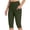 Army Green, variant on Women's Summer Capri Leggings High Waisted Yoga Workout Exercise Fitness Biker Capris Pants for Women with Pockets,3XL,Black