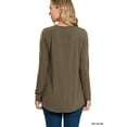 thumbnail image 3 of TheLovely Women & Plus Relaxed Fit Long Sleeve Round Neck & Hem Jersey Tee Shirt Top, 3 of 5