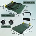 thumbnail image 2 of Hand Truck, 880 lbs, Foldable, Swivel Brake Wheels, Push Handle, 2 of 7