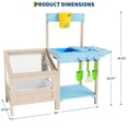 thumbnail image 2 of Outdoor Wooden Mud Kitchen Playset for Kids Ages 3+ – Includes Potting Bench with Garden Bed, Clear Planter Box, Removable Sink & Faucet, Gardening Tools & Storage Shelf, 2 of 6