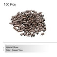 thumbnail image 3 of Uxcell 150Pcs Cord End Caps 9mm End Cap Barrel Beads Kumihimo 4.5mm Dia Leather Cord Tassel Jewelry Making Copper Tone, 3 of 5