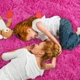 thumbnail image 4 of Lochas Ultra Soft Indoor Modern Area Rugs Fluffy Living Room Carpets for Children Bedroom Home Decor Nursery Rug 4' x 5.3',Hot Pink, 4 of 7