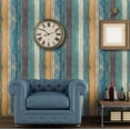 thumbnail image 2 of Coofit Wall Sticker Creative Vintage Stripe Pattern Wall Decal Wall Art Sticker, 2 of 8