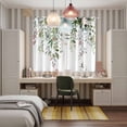 thumbnail image 5 of Sage Green Eucalyptus Kitchen Curtains 63 Inch Length, Aesthetics Floral Farm Foliage Grommet Top Bedroom Living Room Curtains, Light Filtering Cafe Curtain Drapes 2 Panels Set 84''x63'', 5 of 9