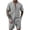 Gray, variant on Men's Summer 2 Piece Beach Sets Texture Short Sleeve Button Down Knit Shirts and Shorts Vacation Outfits of Men