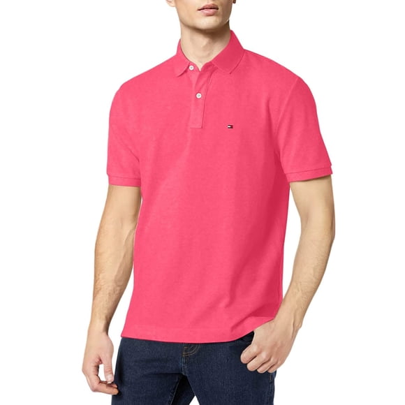 Polo Tommy Hilfiger para hombre, corte clásico, con sorbete de frambuesa