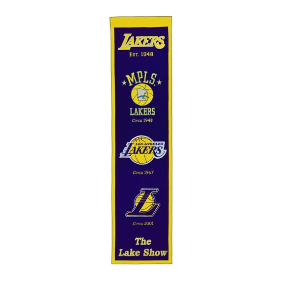 Lakers 8"x32" Wool Banner Heritage