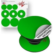 Decal Style Vinyl Skin Wrap 3 Pack for PopSockets Solids Collection Green (POPSOCKET NOT INCLUDED) by WraptorSkinz