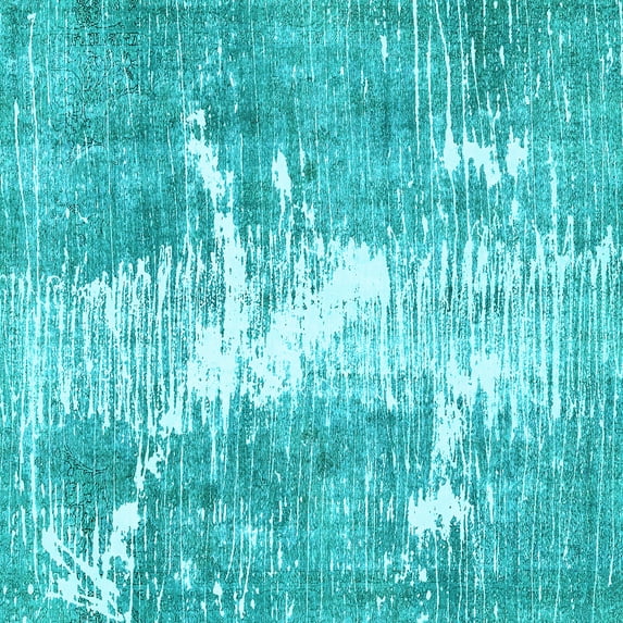 Ahgly Company Indoor Square Abstract Light Blue Modern Area Rugs, 5' Square
