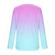 thumbnail image 5 of Neewe Women Tops Loose Fit Long Sleeve Round Neck Button T Shirts Business Casual Blouses Dressy Fall Fashion Work Clothes, 5 of 6