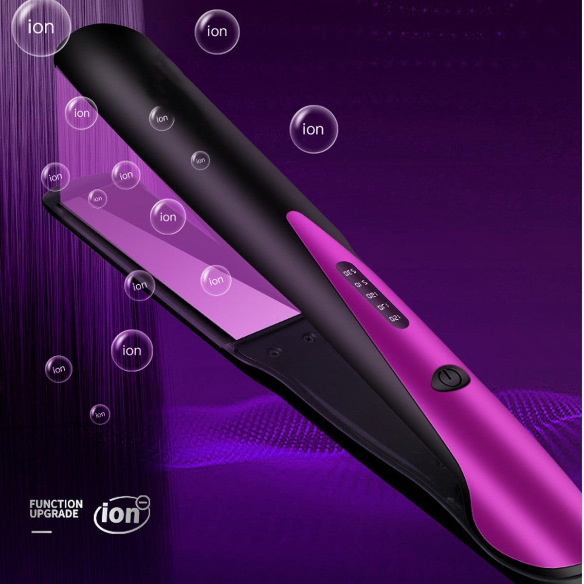 2 IN 1 Fivespeed Ceramic Flat Iron Hair Straightener Curler Curly Hair