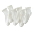 thumbnail image 4 of Women's Ruffle Ankle Socks - Lace Trim Breathable Cotton Blend Casual Socks, Soft Comfortable Short Socks for Daily Wear & Spring Fashion White One Size, 4 of 6