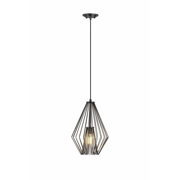 1 Light Mini Pendant-18.5 inches Tall and 12.25 inches Wide-Plated Bronze Finish Bailey Street Home 372-Bel-4529416