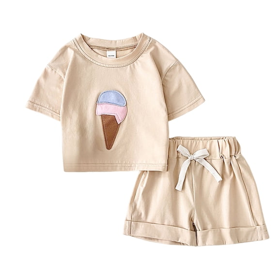 KEXE Infant Clothes Girl Girls 2T Clothes Toddler Baby Girls Summer Clothes Short Sleeve T-Shirt Tops Short Sets Cute Outfits
