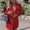 Red, variant on Holiday Clearance! Jackets for Women Puff,Woman Long Sleeve Double Breasted Elegant Mid Length Blazer
