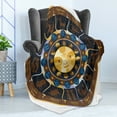 thumbnail image 4 of Astrology Soft Flannel Fleece Throw Blanket, Aries Taurus Gemini Cancer Leo Virgo Libra Scorpio Horoscope Signs, Cozy Plush for Indoor and Outdoor Use, 70" x 90", Brown Yellow and Blue, by Ambesonne, 4 of 5