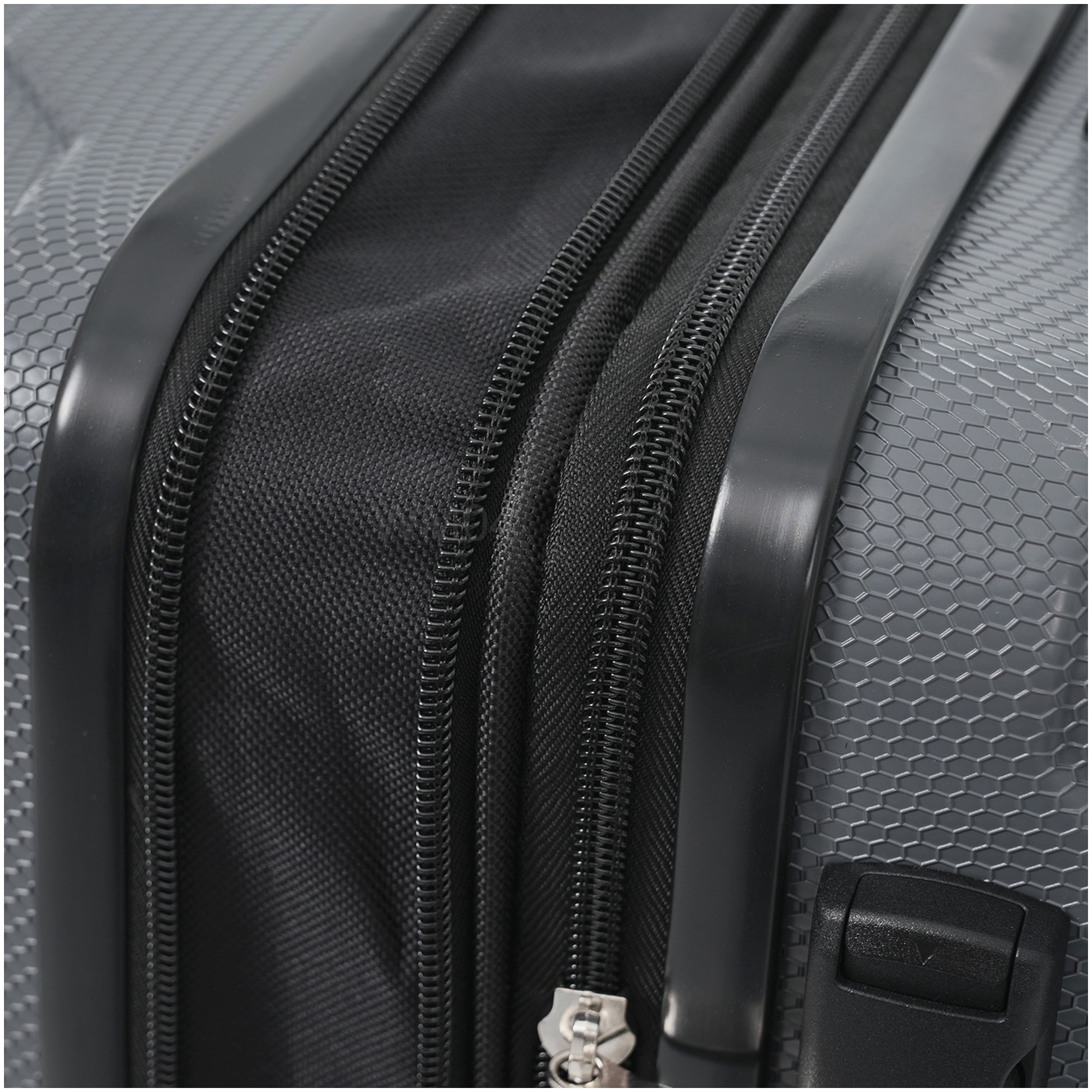 MANGIJOY TSA Lock Hardshell Suitcase 24 Inch, Lightweight Expandable ABS Checked Luggage with 360° Spinner Wheels, Gray