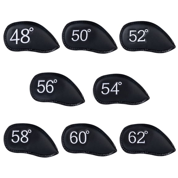 lixuesong 8pcs PU Leather Golfs Iron Club Head Covers Wedges Iron Club Protective Headcover Putter Protector Golfs Supplies
