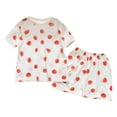 thumbnail image 1 of Hiiyo Pyjamas pour Fillettes Imprimé Dessin Animé T-Shirt à Manches Courtes Shorts Tenues de Nuit, 1 of 6