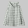 thumbnail image 2 of LNWUY (M-5XL) Big and Tall Men's Plaid Long Sleeve Shirt Button Down Thin Jacket Casual Flannel Plaid Jacket with Pocket White XXXXXL, 2 of 9