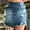 Blue, variant on Patlollav Skirts for Womens,Women's Plus Size Shorts Summer Zipper Skirt Casual High Waist Denim Skirt