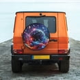 thumbnail image 6 of Goofa Outer Space Floating Numbers And Letters Pattern Universal Tire Cover for Jeep, SUV, Truck, and Trailer – Waterproof, UV-Resistant,Easy to Install, Fits 14"-17" Tires-17 inch, 6 of 6