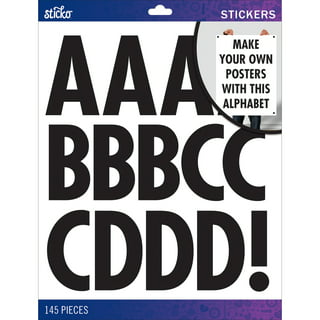 Sticko Alphabet Stickers-Black Brush Small – American Crafts