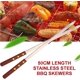thumbnail image 4 of de Brochetas Metálicas para Barbacoa, 10 Piezas de 50 cm, Reutilizables con Mango de Madera, Acero Inoxidable 304 para Asados al Aire Libre, Perfecto para Parrilladas y Fiestas, 4 of 7