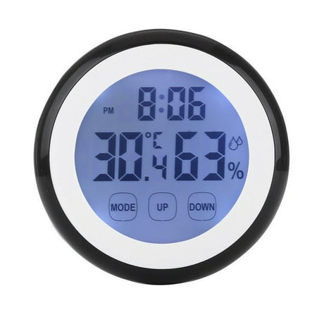 

Time Digital Temperature Humidity 90*90*26mm Function Backlight For Bedroom