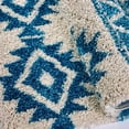 thumbnail image 3 of Ladole Rugs Indoor Creative Simplicity Trellis Elegant Carpet Area Rug in Turquoise-Ivory 4x6 (3'11" x 5'7", 120cm x 170cm), 3 of 3
