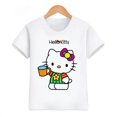 thumbnail image 3 of Hello Kitty-ropa para niños, novedad de verano, pantalón corto informal para niñas, camisetas de manga corta, camisas bonitas de dibujos animados para bebés, Camiseta deportiva cómoda, 3 of 5