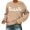 A-Khaki687, variant on XIAOCHA Womens Christmas "Believe" Print Sweatshirt Long Sleeve Sweatshirt Santa Hat Reindeer Elements Crew Neck Pullover Top