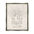 thumbnail image 4 of Stupell Industries To The Beach Weathered Vintage Sun Horizon Typography Graphic Art Luster Gray Floating Framed Canvas Print Wall Art, Design by JJ Design House LLC, 4 of 5