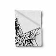thumbnail image 2 of Sketchy Soft Flannel Fleece Throw Blanket, Hand Drawn Jaguar Profile Wildlife Jungle Animal Safari Theme Artwork, Cozy Plush for Indoor and Outdoor Use, 70" x 90", Black White, by Ambesonne, 2 of 6