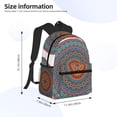 thumbnail image 2 of Yield Mandala Print Backpack for Women Men, Lightweight Casual Travel Daypack, Classic Basic College Backpack, Middle School Bag, 2 of 5