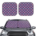 thumbnail image 2 of Vsdgher leaf flower Skull colorful Print Car Windshield Sun Shade, Reflective Sunshade Window Sunshade Sun Visor Protector Fit for Cars,Trucks,SUVs-Small, 2 of 6