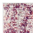 thumbnail image 4 of SAFAVIEH Madison Flowers Vintage Abstract Runner Rug, Beige/Wine, 2' x 8', 4 of 9